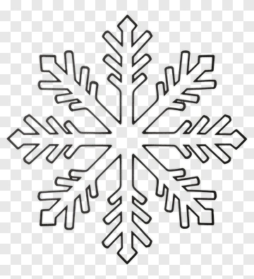 Snowflake Outline Design PNG