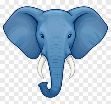 Cartoon Elephant Head PNG