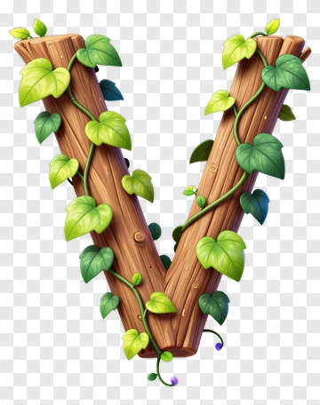 V-Shaped Wooden Structure Covered With Green Vines PNG