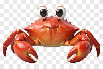 Cartoon Crab With Big Eyes PNG