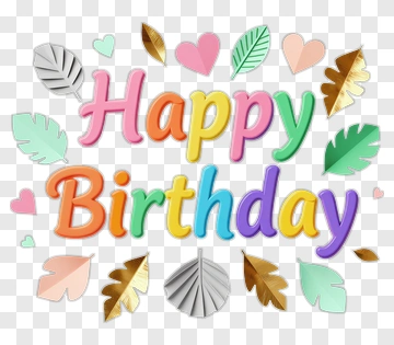 Happy Birthday Greeting Card Design PNG
