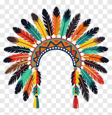 Colorful Feather Headdress PNG