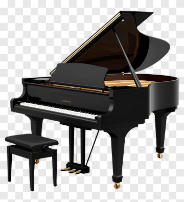 Grand Piano With Bench PNG