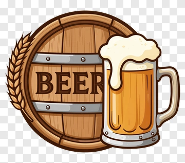 Beer Barrel And Mug Of Beer PNG