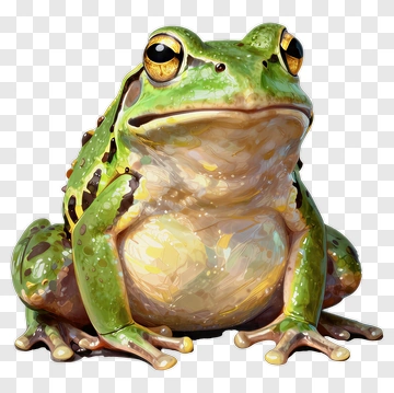 Realistic Frog Sitting PNG