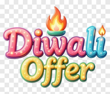 Diwali Offer Text With Decorative Elements PNG