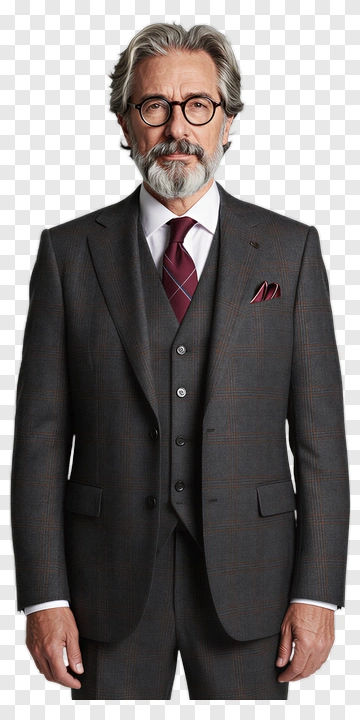 Businessman In A Dark Suit With Glasses PNG