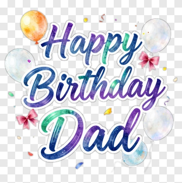 Happy Birthday Dad PNG