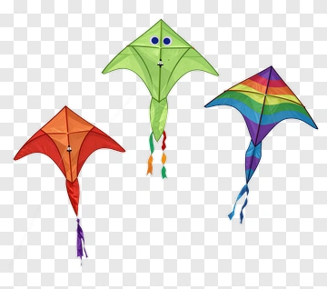 Colorful Kites In Various Designs PNG