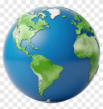 3D Earth Globe PNG