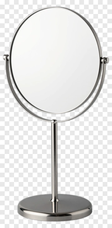 Round Makeup Mirror On Stand PNG