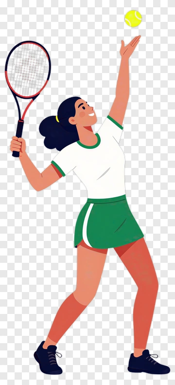 Tennis Player Serving A Ball PNG