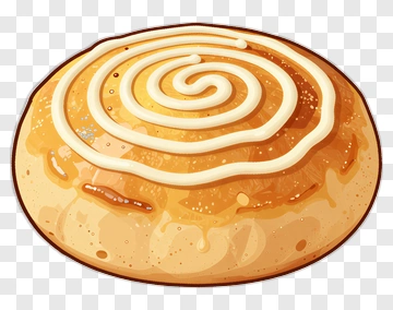 Cinnamon Roll With Icing PNG