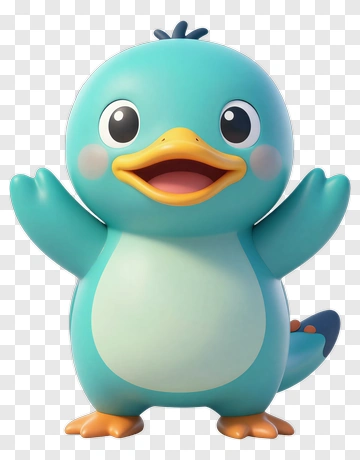 Cartoon Bird Character With Open Arms PNG