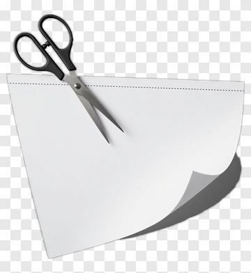 Scissors Cutting A Sheet Of Paper PNG