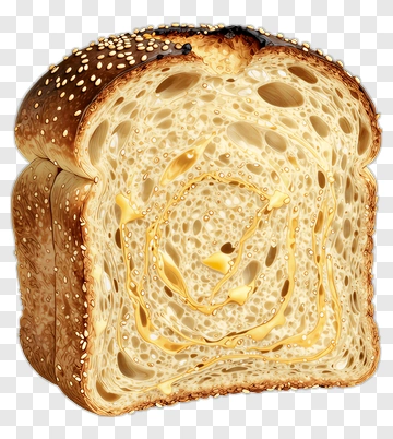 Sliced Bread With Butter PNG