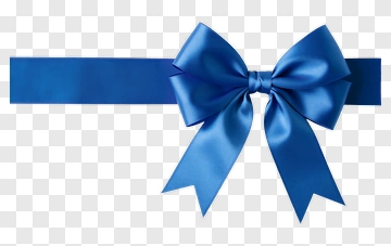 Blue Ribbon Bow PNG