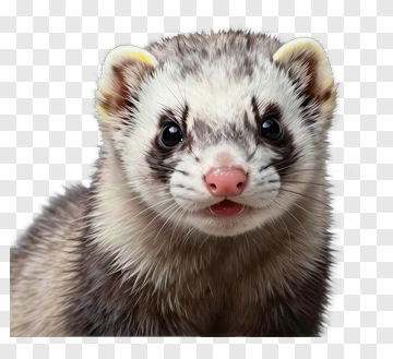 Ferret With A Cute Expression PNG