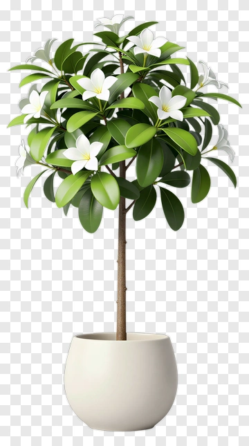 Flowering Potted Tree PNG