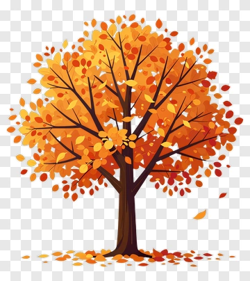 Colorful Tree With Autumn Leaves PNG