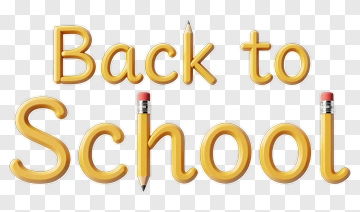Back To School Text With Pencils PNG