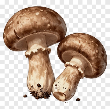 Brown Mushrooms PNG