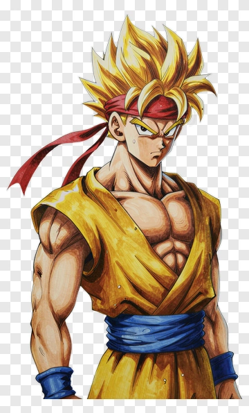 Anime Character With Yellow Hair And Headband PNG