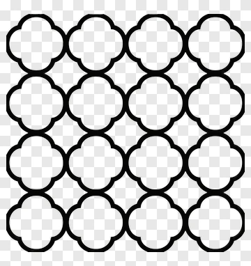 Geometric Pattern Of Black Shapes PNG