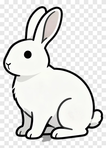 Cartoon White Rabbit PNG