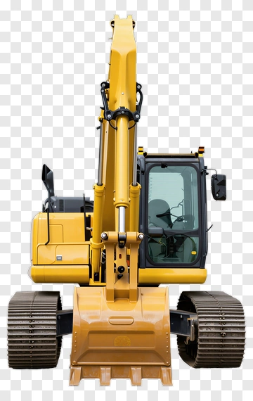 Excavator With A Front Loader Attachment PNG
