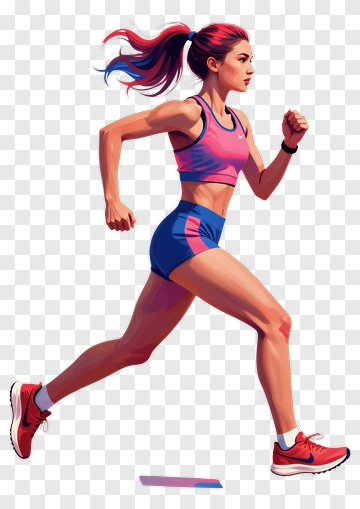 Athlete Running In Sportswear PNG