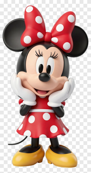 Minnie Mouse Smiling With Hands On Cheeks PNG