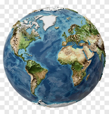 3D Earth Globe PNG