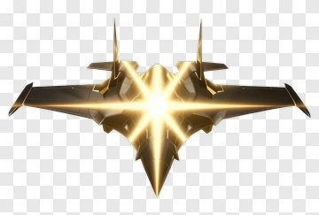 Golden Fighter Jet PNG