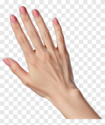 Hand With Pink Nails PNG