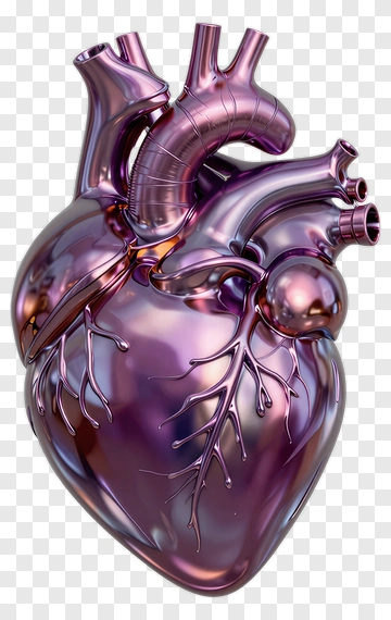 3D Heart Model PNG