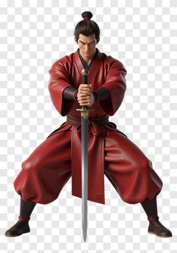 Samurai Holding A Sword PNG