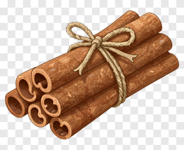 Bundle Of Cinnamon Sticks Tied With Twine PNG