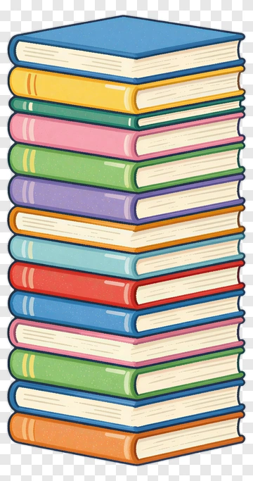 Colorful Book Stack PNG
