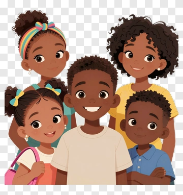 Happy Family Group Portrait PNG