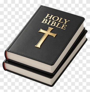 Holy Bible With Gold Cross PNG