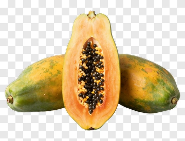 Papaya With Exposed Seeds PNG