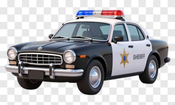 Sheriff Car With Police Lights PNG