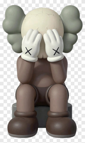 Cartoon Character Sitting With Hands Covering Face PNG