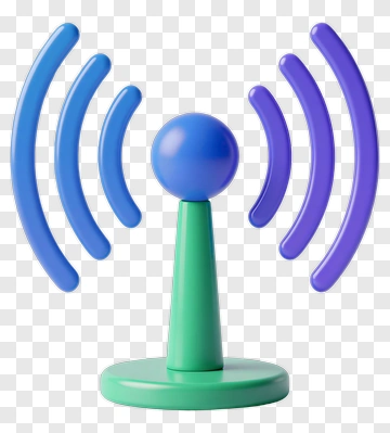 Colorful Wireless Signal Icon PNG