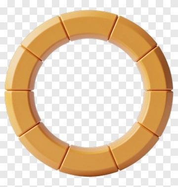 Orange Circular Toy Ring PNG