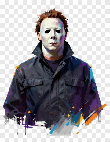 Horror Character In Dark Jacket PNG