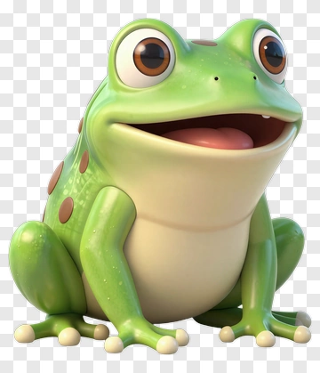 Cartoon Frog Smiling PNG