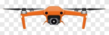 Orange Drone With Camera PNG