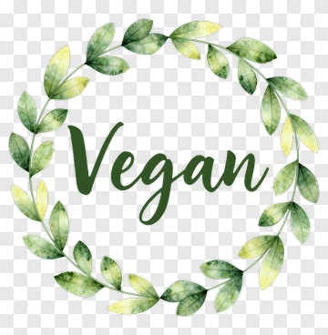 Vegan Leaf Wreath Design PNG